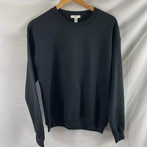 BP. Nordstrom Unisex Black Fleece Crewneck Sweatshirt Size XL - Picture 2 of 5
